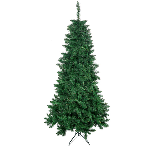 English Elm Homcom 7Ft Half Artificial Christmas Tree - Space-Saving Holiday Décor With 520 Lifelike Branches W2225P229610