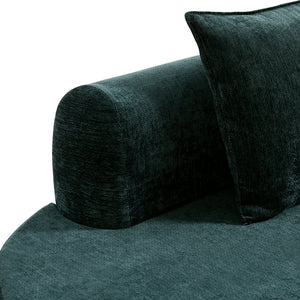 English Elm 138.6" Curved Modular Sectional Sofa Low Profile High Density Foam Living Room Lounge Dark Green N767P366006D