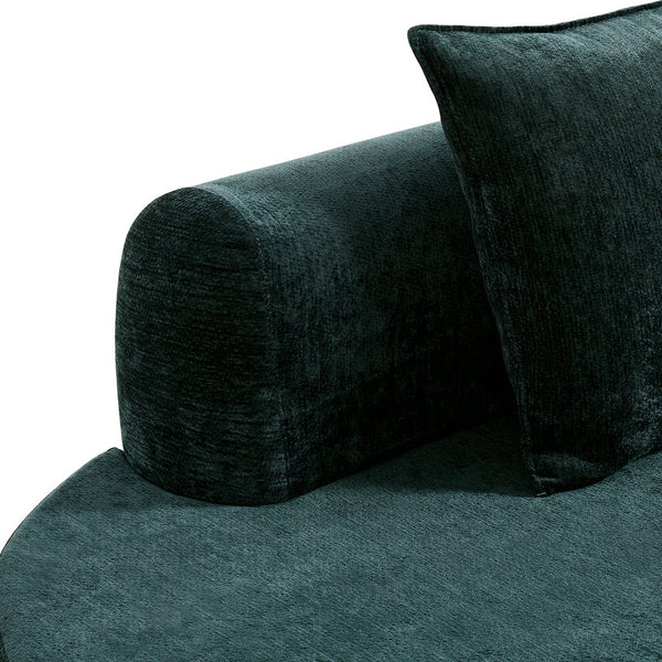 English Elm 138.6" Curved Modular Sectional Sofa Low Profile High Density Foam Living Room Lounge Dark Green N767P366006D