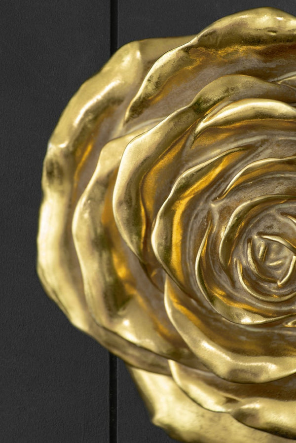 English Elm S/2 Gold Rose Wall Accents - Elegant Floral Decor For Modern Interiors, Timeless Botanical Accent Pieces W2078P223156-GIGA