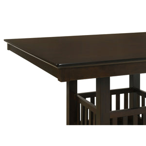 English Elm Finley Modern Espresso Counter Height Dining Table with Hidden Pedestal Storage, Sleek 48" Wood Design B062P350422