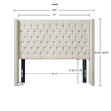 Madison Park Amelia Transitional Upholstery Headboard MP116-0355 Cream