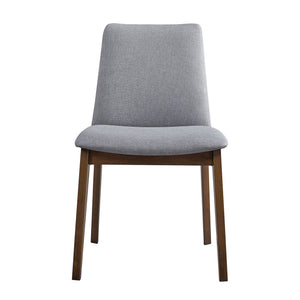 English Elm Walnut Scandinavian Dining Chairs Set of 2 — Padded Ergonomic Seat & Curved Back for Modern Comfort Gray,Walnut 22.5 L x 43 W x 7 H B2741P328571