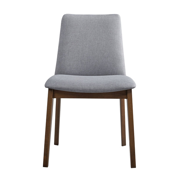 English Elm Walnut Scandinavian Dining Chairs Set of 2 — Padded Ergonomic Seat & Curved Back for Modern Comfort Gray,Walnut 22.5 L x 43 W x 7 H B2741P328571