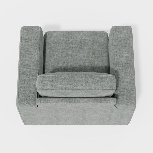 English Elm 360 360 Rotation Swivel Accent Chair Gray Linen Upholstered Wide 36" Mid-Century Ergonomic Sofa Seat Comfortable Modern Home Office Lounge T3950P387638