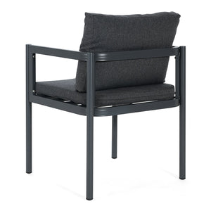 English Elm Outdoor Aluminum Patio Dining Chairs Set of 2 with Cushions Rust Proof Frame N779P369116G