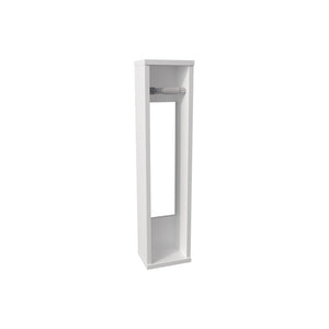 English Elm Toliet Paper Holder Magna White — Compact Engineered Wood Toilet Organizer, Rod, Stores 5 Rolls, Space-Saving Design B092P238744