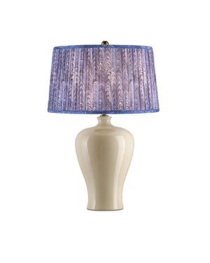 Currey & Company Pembrook Elegant Blue And Purple Pleated Lamp Shade By Lacefield Designs – Perfect For Any Decor Blue Cotton 0900-6006-currey-company