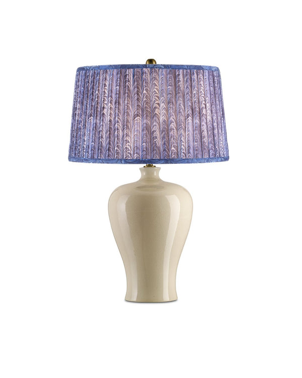 Currey & Company Pembrook Elegant Blue And Purple Pleated Lamp Shade By Lacefield Designs – Perfect For Any Decor Blue Cotton 0900-6006-currey-company