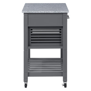 OSP Home Furnishings Stafford Kitchen Cart Grey