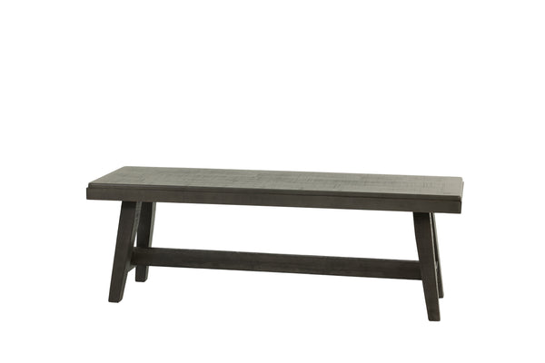 English Elm Contemporary Grey Birch Veneer Dining Bench with Rubberwood Legs for Modern Interiors B011P473687