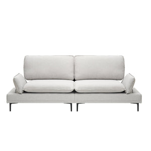 English Elm Woven 2-Seater Sofa 89" Wide Upholstered Polyester Blend, Solid Wood Frame, Metal Legs, Modern W1658S00059
