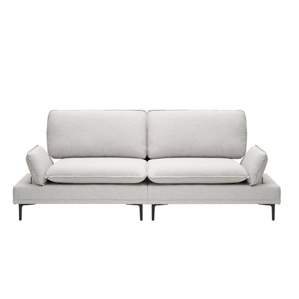 English Elm Woven 2-Seater Sofa 89" Wide Upholstered Polyester Blend, Solid Wood Frame, Metal Legs, Modern W1658S00059
