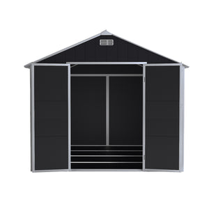 English Elm Campcraft 8x8 Ft Resin Storage Shed Thick Pp Panels Lockable Door Uv Resistant Outdoor W1598S00024