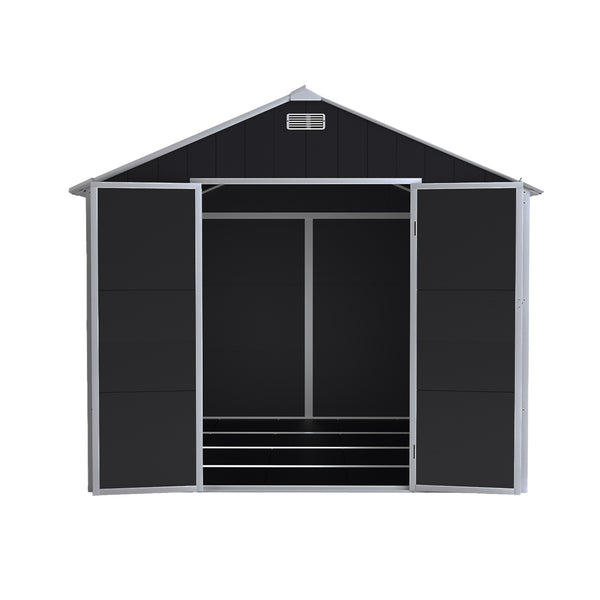 English Elm Campcraft 8x8 Ft Resin Storage Shed Thick Pp Panels Lockable Door Uv Resistant Outdoor W1598S00024