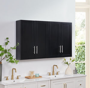 English Elm Wood Wall-Mounted Cabinet With Doors & Adjustable Shelves - Elegant Storage Solution For Any Room W914P292874-GIGA