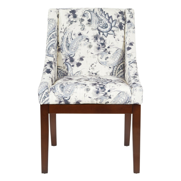 OSP Home Furnishings Monarch Dining Chair Paisley Charcoal