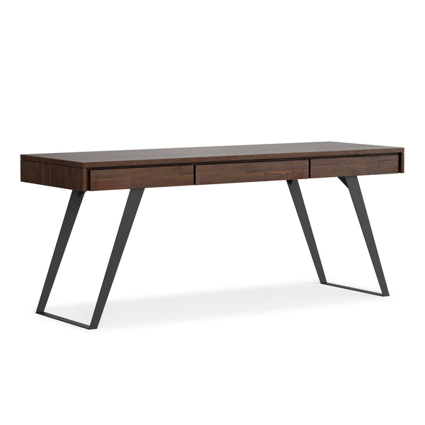 English Elm Lowry Large Industrial Desk - Distressed Charcoal Brown, Solid Hardwood, Ample Workspace & Storage B136P158881