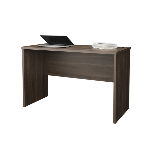 English Elm FM Rough Rock Minimalist Home Office Desk with Built-In Cable Management for Tidy, Functional Workspaces Dark Brown 53 L x 26 W x 4 H B128P283294