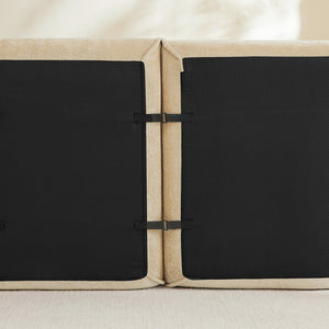 English Elm Harrison Velvet Armless Sofa In Light Camel - Luxurious Comfort, Stylish Design & No Assembly Needed W3041P386606