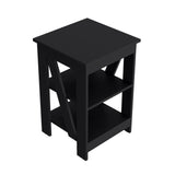 English Elm Side Table Rossville, Living Room, Black