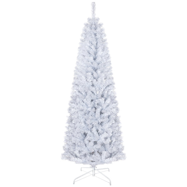 English Elm Homcom 6Ft Slim Douglas Fir Christmas Tree - Unlit, Realistic Branches, Perfect For Small Spaces & Decor W2225P249648