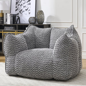 English Elm Sofa plush beanbag chair with superfiber cover and resilient foam filling for ultimate home comfort and relaxation Grey W1996P252268