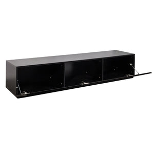 English Elm Modern Floating Media Console with Drop Down Doors and Display Shelf for Living Rooms W331P361255
