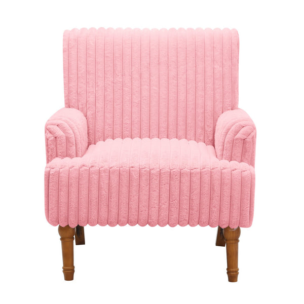 English Elm Modern Wide Wale Corduroy Accent Chair Solid Wood Legs Upholstered Living Room Seat W5568P445696