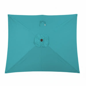 English Elm 6.5 X 10 Ft Rectangular Outdoor Patio Umbrella with Crank Tilt Uv Resistant Canopy Turquoise B082P454957