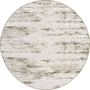 Unique Loom Outdoor Modern Cartago Machine Made Abstract Rug Green, Ivory 10' 0" x 10' 0"