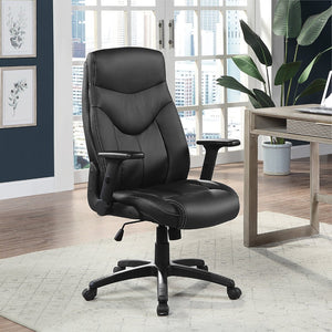 OSP Home Furnishings Exec High-back Bonded Leather Office Chair with Lumbar Support and Ergonomic Flip Arms EC90200-EC3