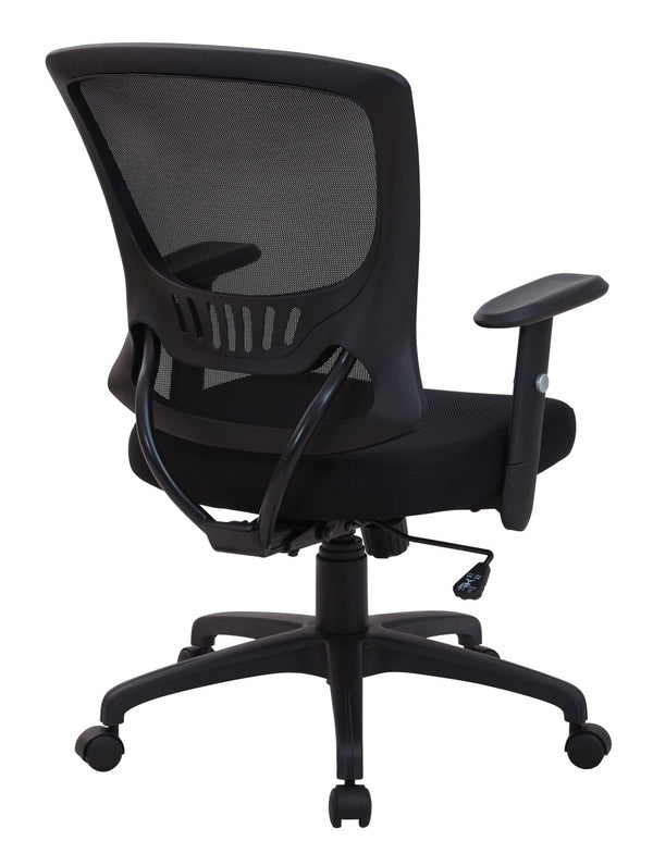 OSP Home Furnishings Mesh Back Ergonomic Task Chair with Lumbar Support Adjustable Arms and Locking Tilt EM91027-3