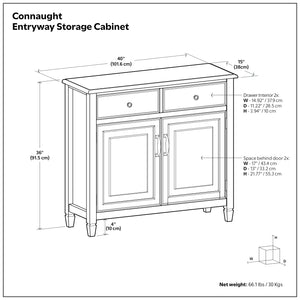 English Elm Connaught Coastal Cottage Pine Cabinet with Raised Panel Doors for Narrow Entryways B136P436038