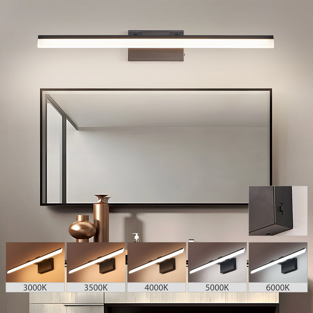 English Elm 32 LED 32 Inch Modern Bathroom Vanity Light Black Metal LED Wall Sconce 1170 Lumen 2700-6000K W2312P374929