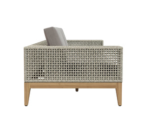 Sunpan Salerno Sofa - Sophisticated Outdoor Armchair with Durable Teak Wood and Weather-Resistant Frame Palazzo Taupe