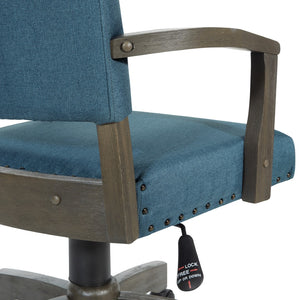 OSP Home Furnishings Santina Bankers Chair Antique Grey / Blue