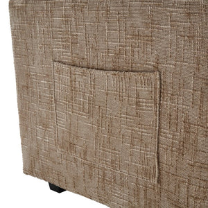 English Elm United Cozy Two-Seat Chenille Sofa With Detachable Armrests, Footstools, And Side Pockets For Storage W1568S00138-GIGA