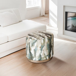 English Elm Oval Accent Ottoman — Upholstered 100% Polyester, High-Resilience Foam H35, Solid Red Oak Base, 22"W x 18"D x 18"H B035P148257