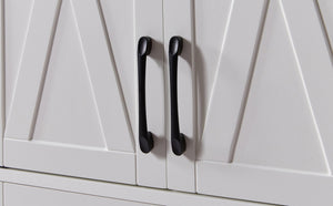 English Elm 68"high multifunctional sideboard with tempered glass accents, large-capacity storage, anti-dump safety and sleek modern design for living room, office, bedroom White W1162P205097