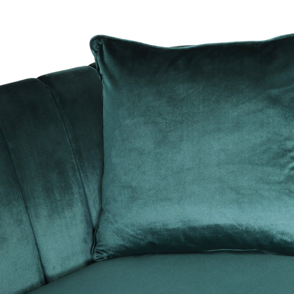 English Elm Christopher Knight Home® - 66957.00Anvltt_66957.00Bnvltt Plush Teal Velvet 3-Seater Sofa With Accent Pillows & Modern Design Style N771P202630F_N771P202511F