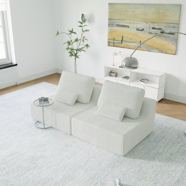 English Elm Oversized Modular Sectional Sofa - Luxury Boucle Convertible Couch For Ultimate Comfort & Flexibility W3361S00015-GIGA