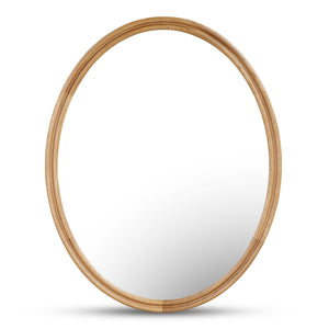 English Elm Alcott Oval Wall Mirror Solid Hardwood Oak Frame Modern Entryway Accent Piece B2769P498401