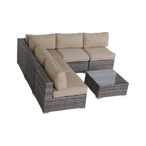 English Elm Fully Assembled 4-Piece Wicker Patio Set With Weather-Resistant Cushions For Ultimate Comfort B120S00255