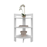 English Elm Corner Table Sharon, Living Room, White