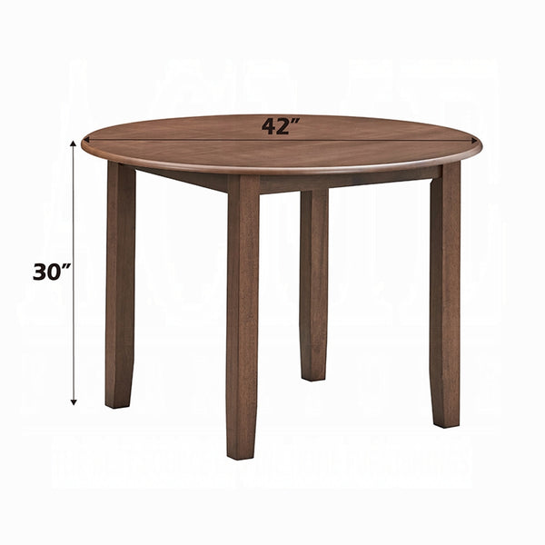 English Elm Brown Round 42" Modern Contemporary Dining Table - 4-Person Wooden Kitchen Table, Warm Finish, Easy Assembly B2741P328587