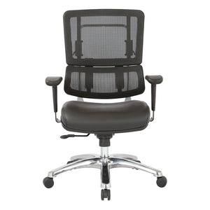 OSP Home Furnishings Vertical Mesh Back Manager Chair with Lumbar Support for Modern Home Office Use Dillon 99662C-R107