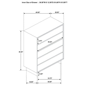 English Elm Hemlock Solid Wood 6-Drawer Dresser Cabinet with Sleek Fingertip Pulls and Spacious Organized Storage Dark Brown B062P378390