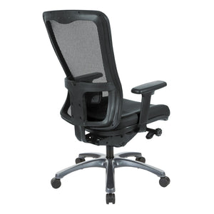 OSP Home Furnishings Progrid Ergonomic Mesh Office Chair with Lumbar Support and Padded Seat for All Day Black 97720-R107