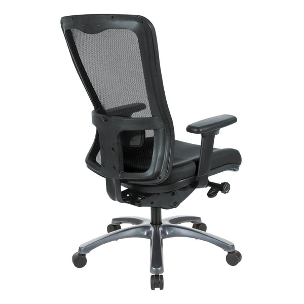 OSP Home Furnishings Progrid Ergonomic Mesh Office Chair with Lumbar Support and Padded Seat for All Day Black 97720-R107